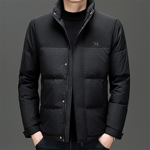 中年羽绒服男士2026年冬季加厚保暖白鸭绒上衣休闲面包服外套男款图片