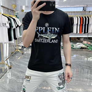新款时尚高端精品欧货夏季男T恤短袖潮流抖音A227B-A-720-P45图片