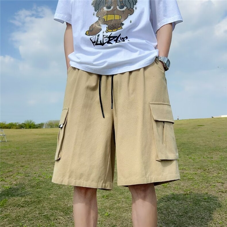 工装短裤男夏季新款美式复古大码外穿休闲裤子P35,男装休闲裤,星座1116-2