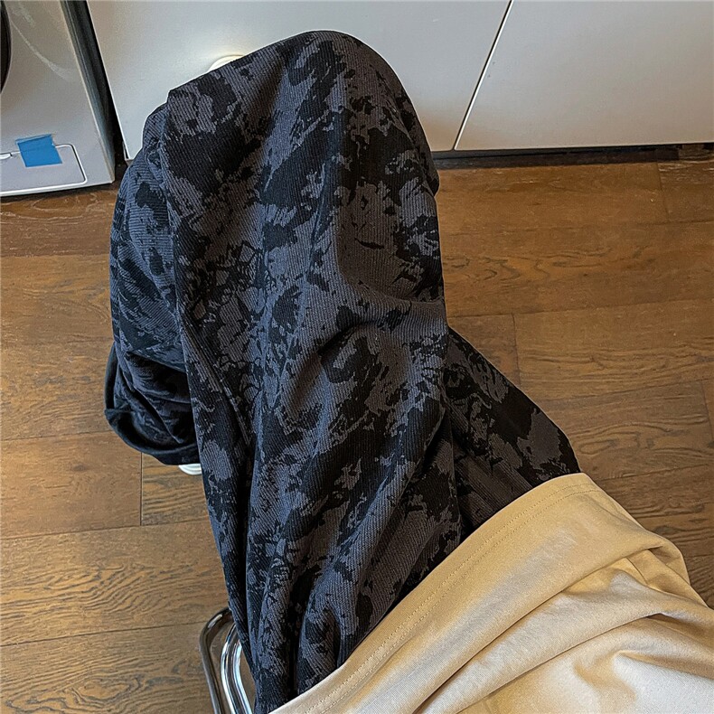 美式扎染灯芯绒裤子大码迷彩休闲裤运动卫裤直筒阔腿裤KZ1978/P55图片