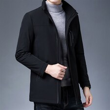 连帽鹅绒羽绒服男士冬季休闲简约气质内胆可卸羽绒袄ZG33078-P335图片