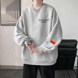 NASA圆领卫衣男大码加厚加绒长袖t恤男S6244-P28 加绒款-P33图片