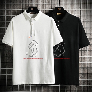 PL57140-P35 翻领短袖polo衫男大码胖子半袖t恤男有领保罗衫图片