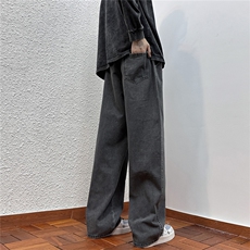 k1036-p48-控68M-5xl港风高阶黄泥黑暗宽松大码牛仔裤，男装牛仔裤，星座116