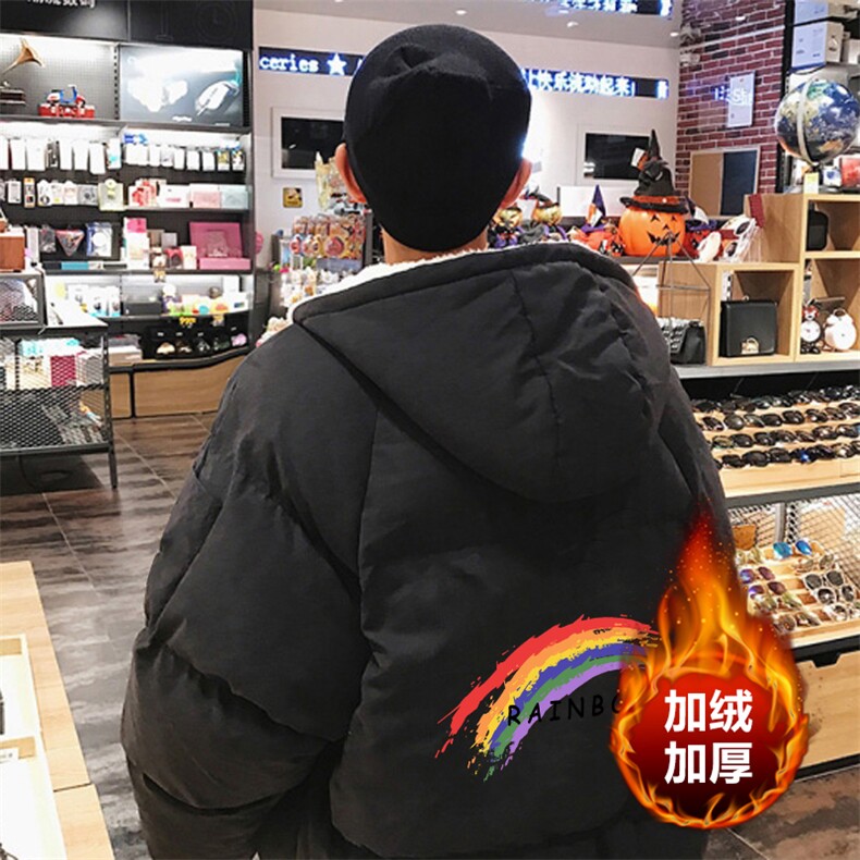 MY16064-P100加厚加绒连帽棉衣男大码棉服男面包服男,男装棉衣,电商A040A
