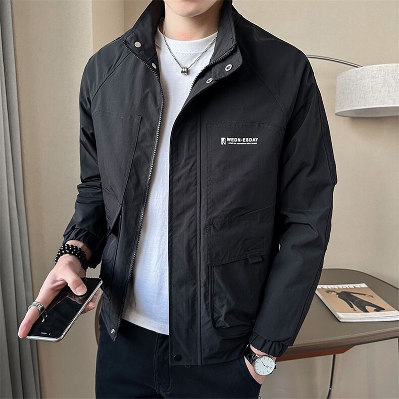 店主风立领品质外套春秋男装夹克B317-1801-P85,男装夹克,电商B317