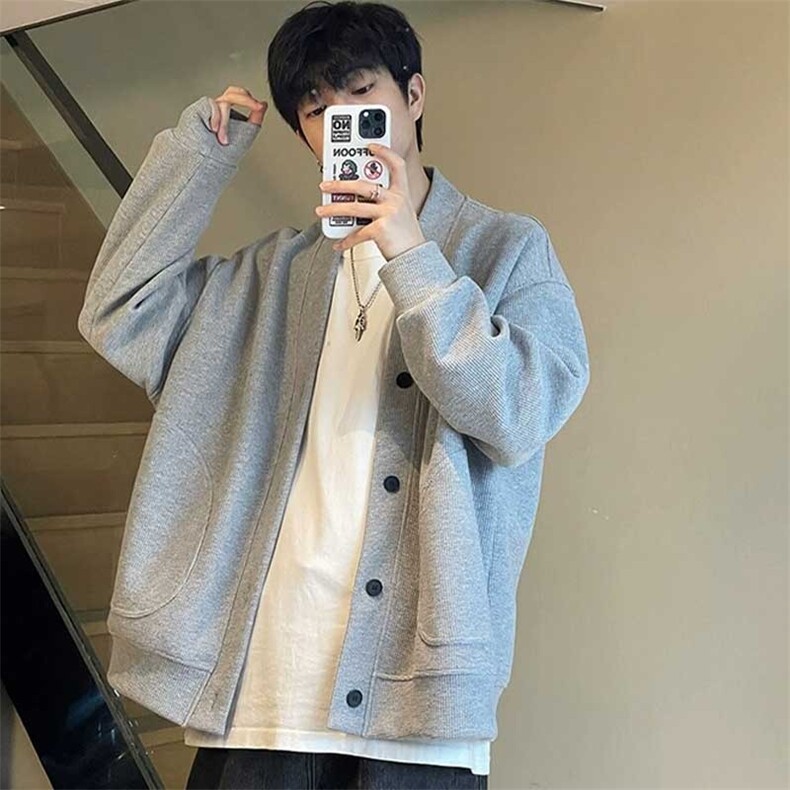开衫卫衣宽松中性风情侣外衣513AKS2619P39,男装卫衣,星座513A