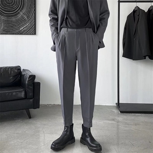 轻熟风哈伦裤子薄款冰丝显瘦垂感九分西裤萝卜休闲裤K20-P45图片