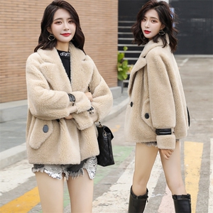 两粒扣翻领长袖时尚优雅显瘦简约毛呢外套2020年冬季,女装毛呢外套,冬木谷雨