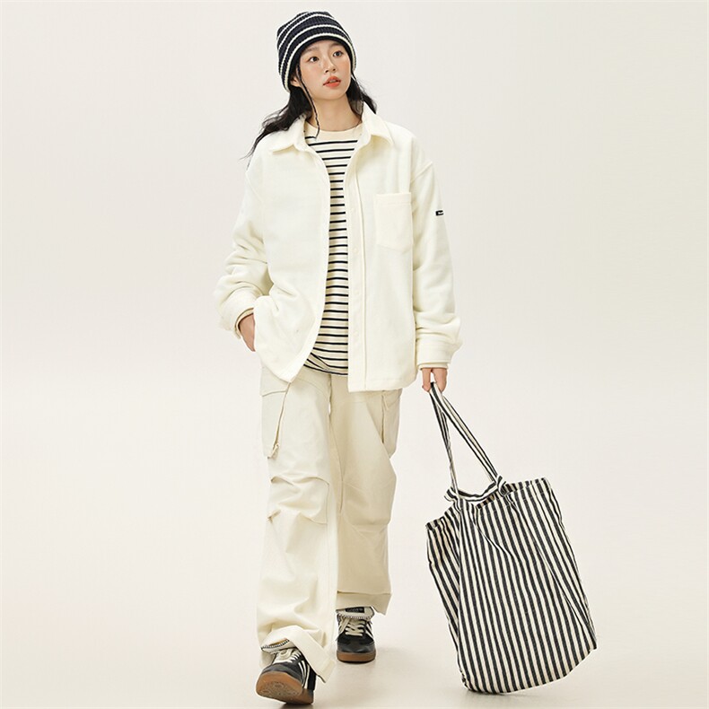 2025冬季新款男日系潮牌纯色加厚长袖衬衫宽松外套衬衣CS306-F79，男装衬衫，电商A101（原外27）