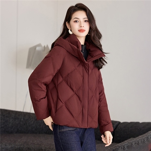 轻薄羽绒服女短款连帽小个子休闲百搭棉服2025冬季新款图片