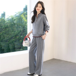 妈妈秋装休闲卫衣两件套新款洋气时尚中老年运动服套装女春秋宽松，女装套装/套裙，涵誉