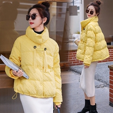 新年红色短款羽绒棉服女2026冬季新款小个子洋气立领保暖棉袄外套，女装棉衣/棉服，尚娜萱