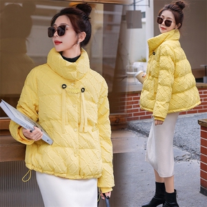 新年红色短款羽绒棉服女2026冬季新款小个子洋气立领保暖棉袄外套图片