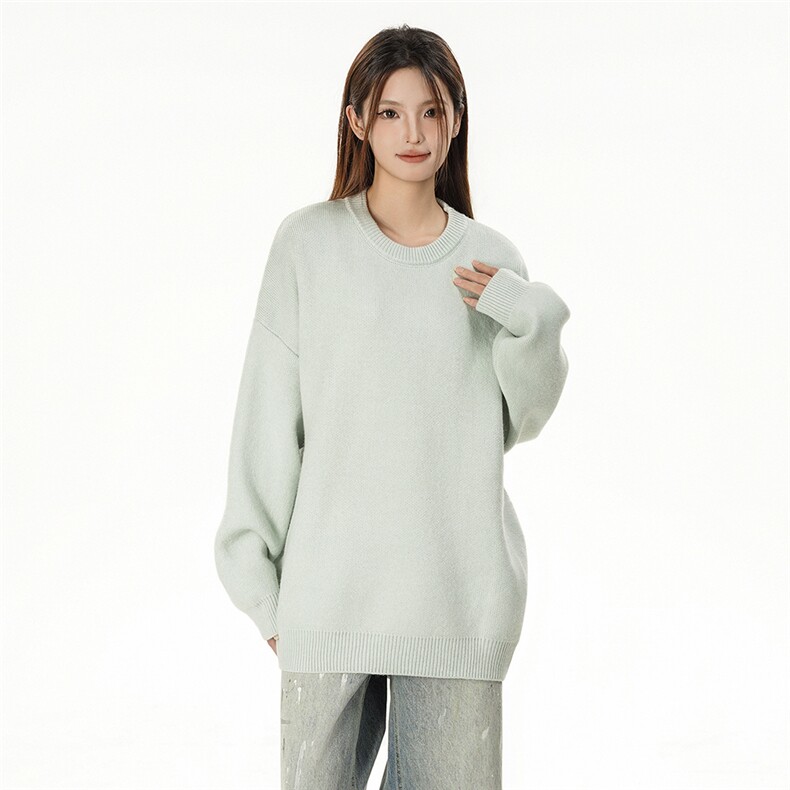 特批女模新款高品质安哥拉圆领宽松毛衣针织衫A268-M800特批35,男装针织衫/毛衣,电商A268