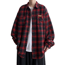 长袖秋宽松港风复古内搭学生情侣叠穿衬衣225-2-CS708-P58，男装衬衫，星座225-2
