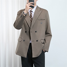 男西装外套毛呢双排扣西服正装新郎结婚礼服大码S-5XLJAK26P77，男装西服套装，星座1013-1