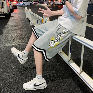 美式篮球短裤男2021薄款裤子高街ins潮宽松过膝五分裤 K944-P25图片