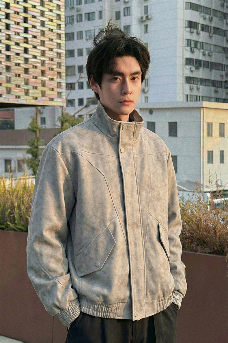 [网图]春季男士潮流夹克扎染立领复古上衣外套C61322-TP70138,男装夹克,电商A102