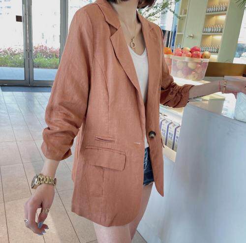 现货新款麻料西装，女装西装，久久索衣缘