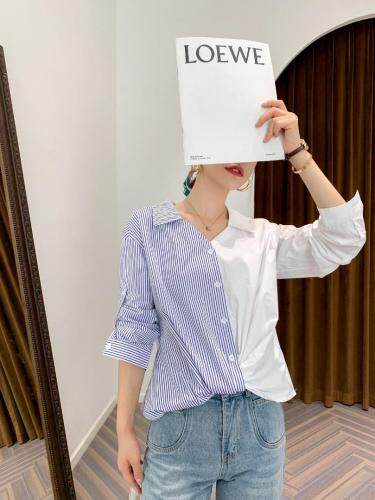 [现货]秋季补单款AB面拼接衬衫，女装衬衫，锦绣阁