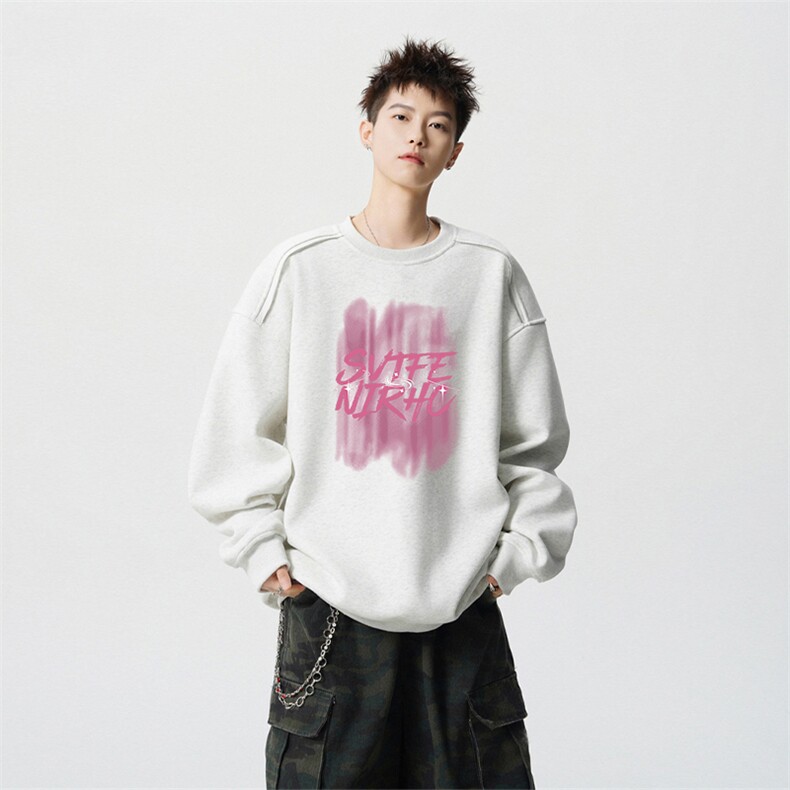 得物供货、重磅420克现货 圆领卫衣宽松HD019-1-WY2828LL-P35图片