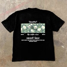 1506/Q3380/P35痞帅印花男夏季圆领宽松短袖重磅230g纯棉潮牌，男装T恤，星座1506