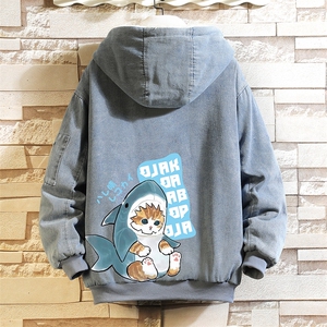 NM53217-P140 牛仔外套男大码加厚加绒衣男羊羔毛服男 砖墙图片
