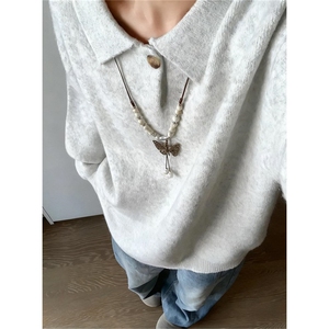 针织Polo衫秋冬新款长袖休闲百搭高级感翻领打底衫上衣 MH2315,男装T恤,星座1116A（原606A-3）