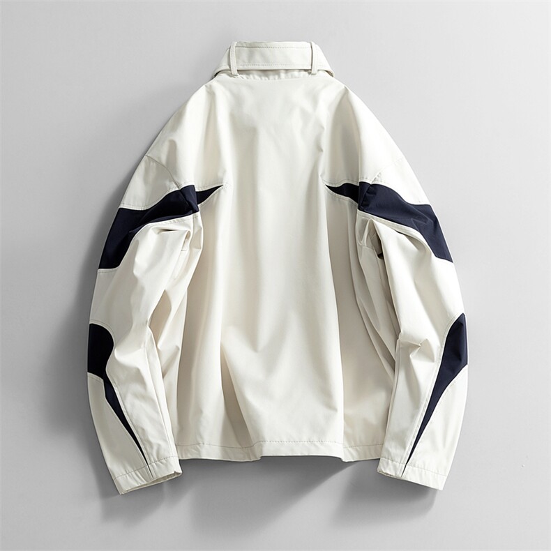 复古撞色拼接立领冲锋衣外套男开衫外套夹克棒球服JK01575-P73,男装夹克,星座308B-2
