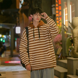 B225-M1133-X108-P86-腈纶42% 锦纶31% PBT27%-条纹连帽毛衣-现货图片