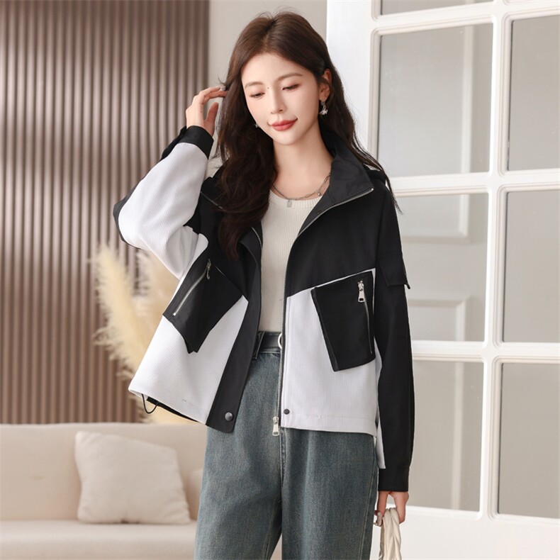 冲锋衣外套女装2024春装新款小个子棒球服chic早秋休闲运动美式,女装短外套,梦懿尔