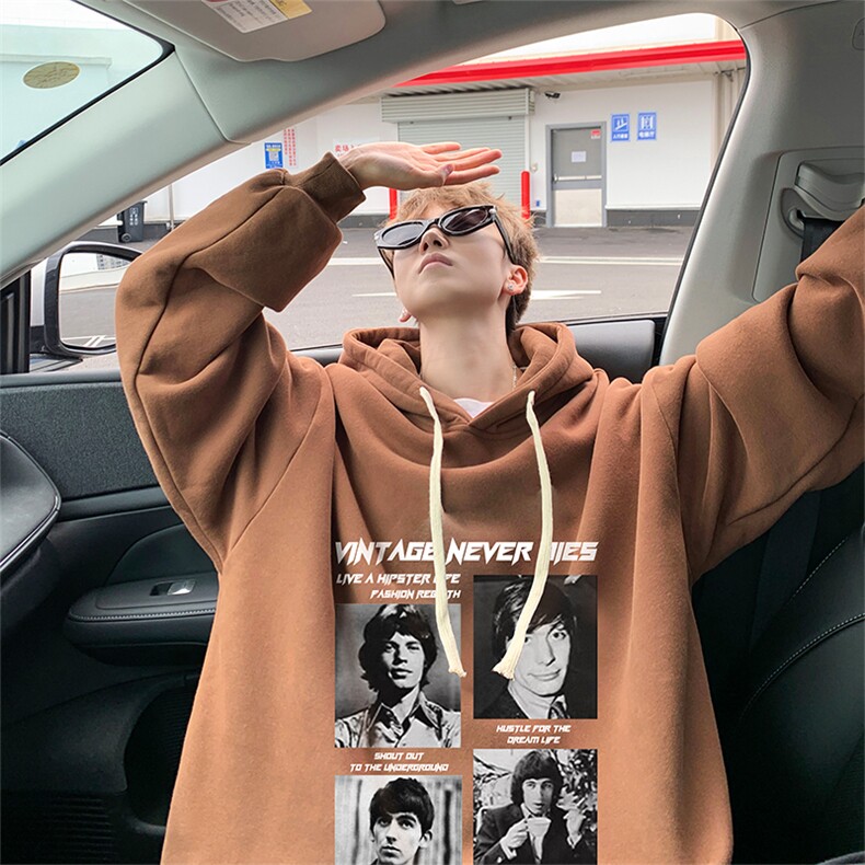 连帽卫衣男大码胖子帽衫大号运动服WY2451-P35图片