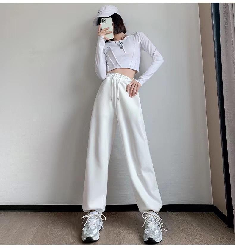2022秋季新款时尚百搭运动风休闲宽松休闲裤,女装休闲裤,L·H·X