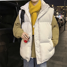 现货5W件冬季三防硬挺boxy短款立领棉衣马夹外套加厚马甲保暖棉服，男装棉衣，电商A486-1