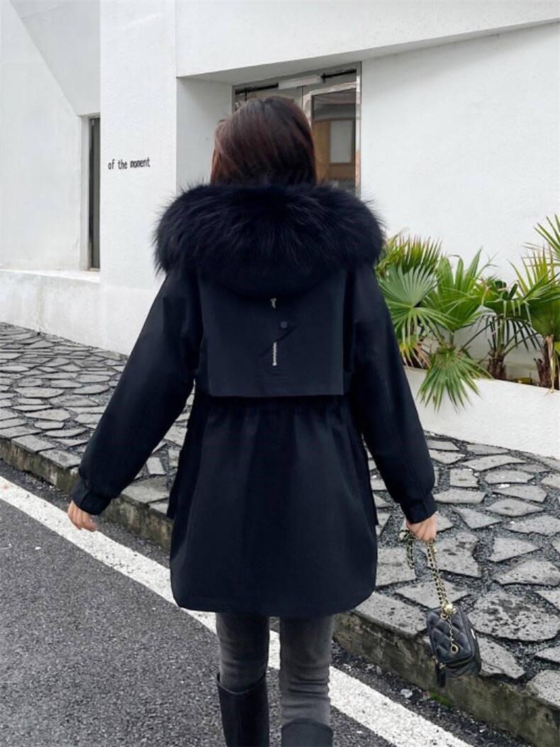 大毛领派克服和派克羽绒服，女装羽绒服，名迅