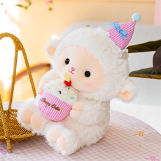 抱生日蛋糕小羊