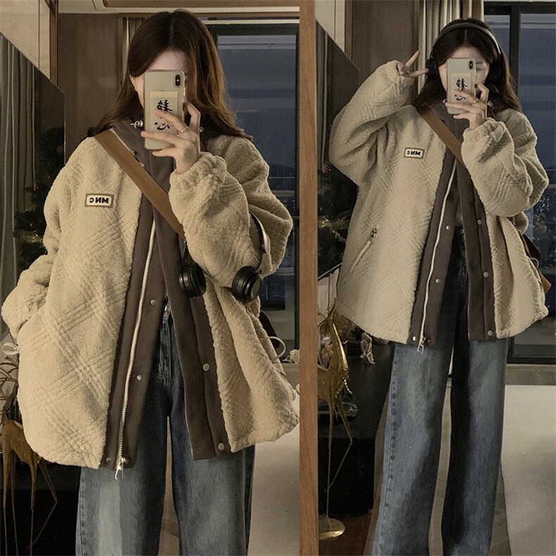 毛呢外套少女秋冬季新款大童初高中学生加厚羊羔绒大衣C548-P120，男装毛呢大衣，星座911-2(原星座613-2）