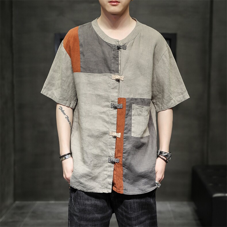 风棉麻乞丐服T19-P60,男装T恤,星座816-2（原B366-1）
