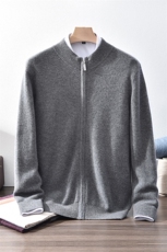 秋冬拉链羊绒衫男开衫羊绒毛衣休闲商务外穿开衫，男装羊绒开衫，九爵羊绒