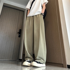 休闲裤男夏季新款冰丝凉感阔腿长裤K019-P28，男装休闲裤，星座214-3