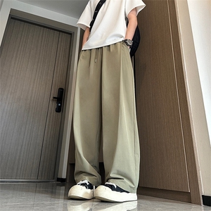 休闲裤男夏季新款冰丝凉感阔腿长裤K019-P28图片