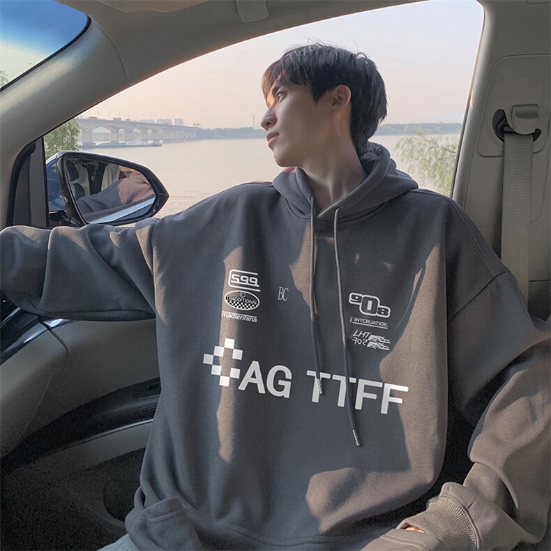 抖音得物供货可提供视频秋冬重磅美式宽松连帽卫衣DL2086，男装卫衣，电商A486