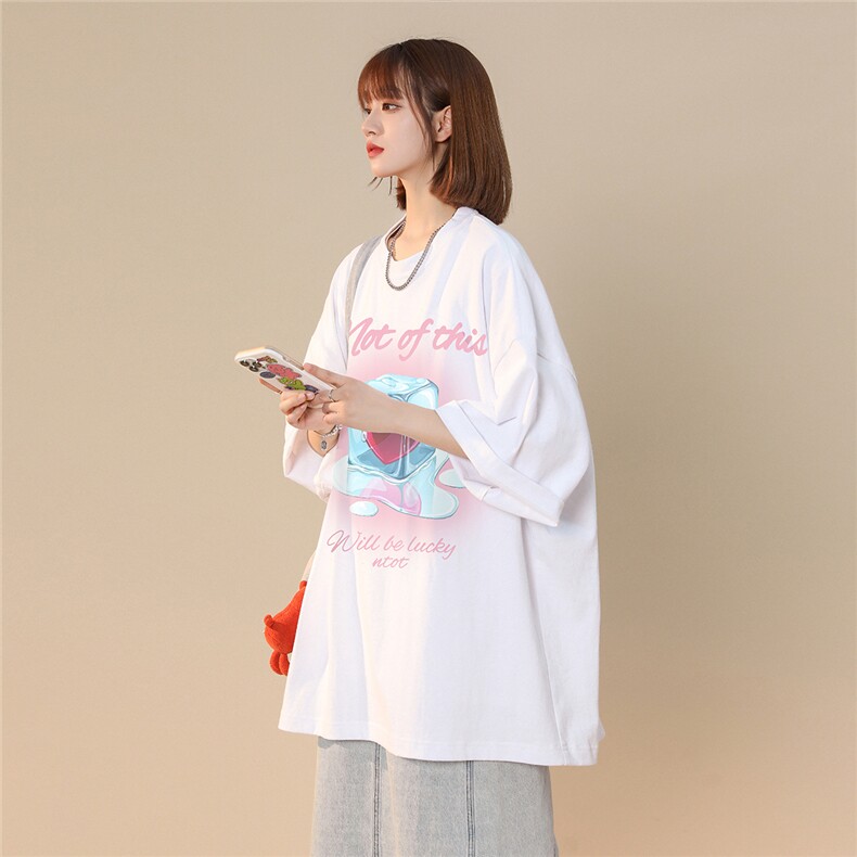 中性风2023夏季新款设计感小众爱心印花情侣T恤T1088p25控38,男装T恤,A247A