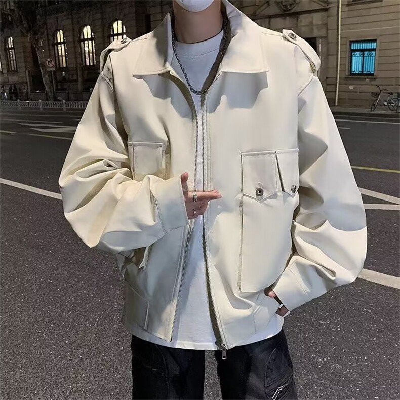 BOYUE帛跃工装短款夹克韩版时尚bf立体口袋高街休闲帅气外套男女,男装夹克,四季星座505
