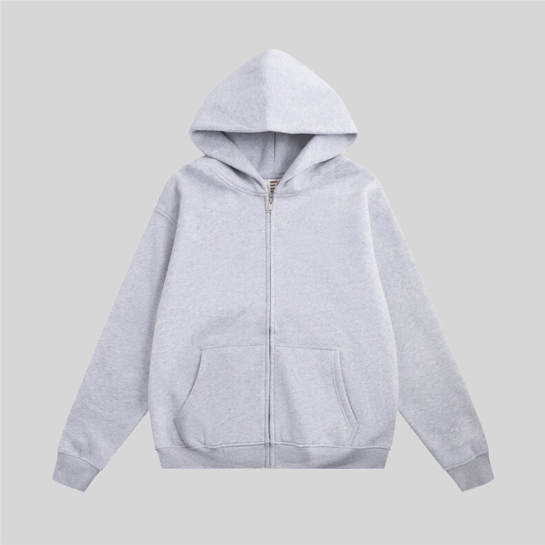 美式宽松加绒连帽卫衣潮开衫厚实保暖男女拉链外套夹克WY67P80,男装夹克,星座210