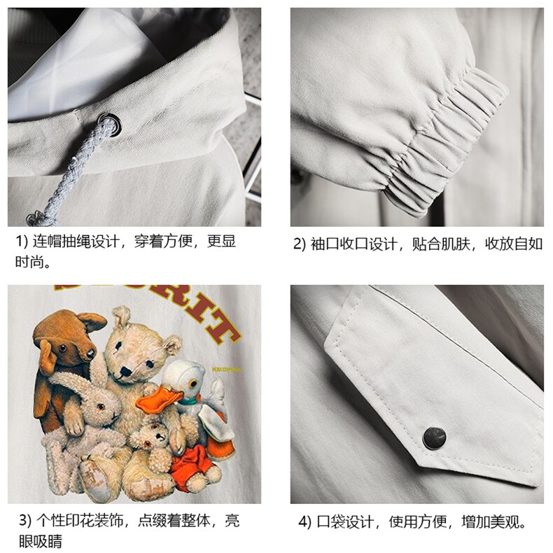 JK41216-P85加棉款-P115纯棉连帽夹克男士大码工装夹克男网格,男装夹克,电商A040A