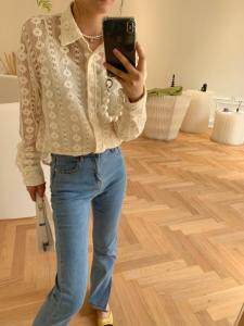 透视衬衫，女装衬衫，HE