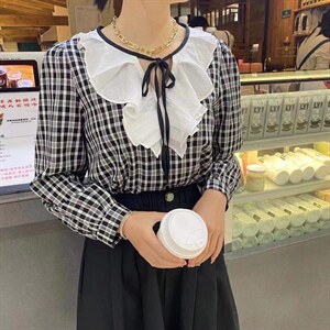 跑量格子小衫,其它,朵缇