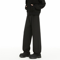 春季直筒垂感休闲裤男阔腿潮流百搭宽松西裤拖地长裤子KZ028P55，男装休闲裤，电商B312